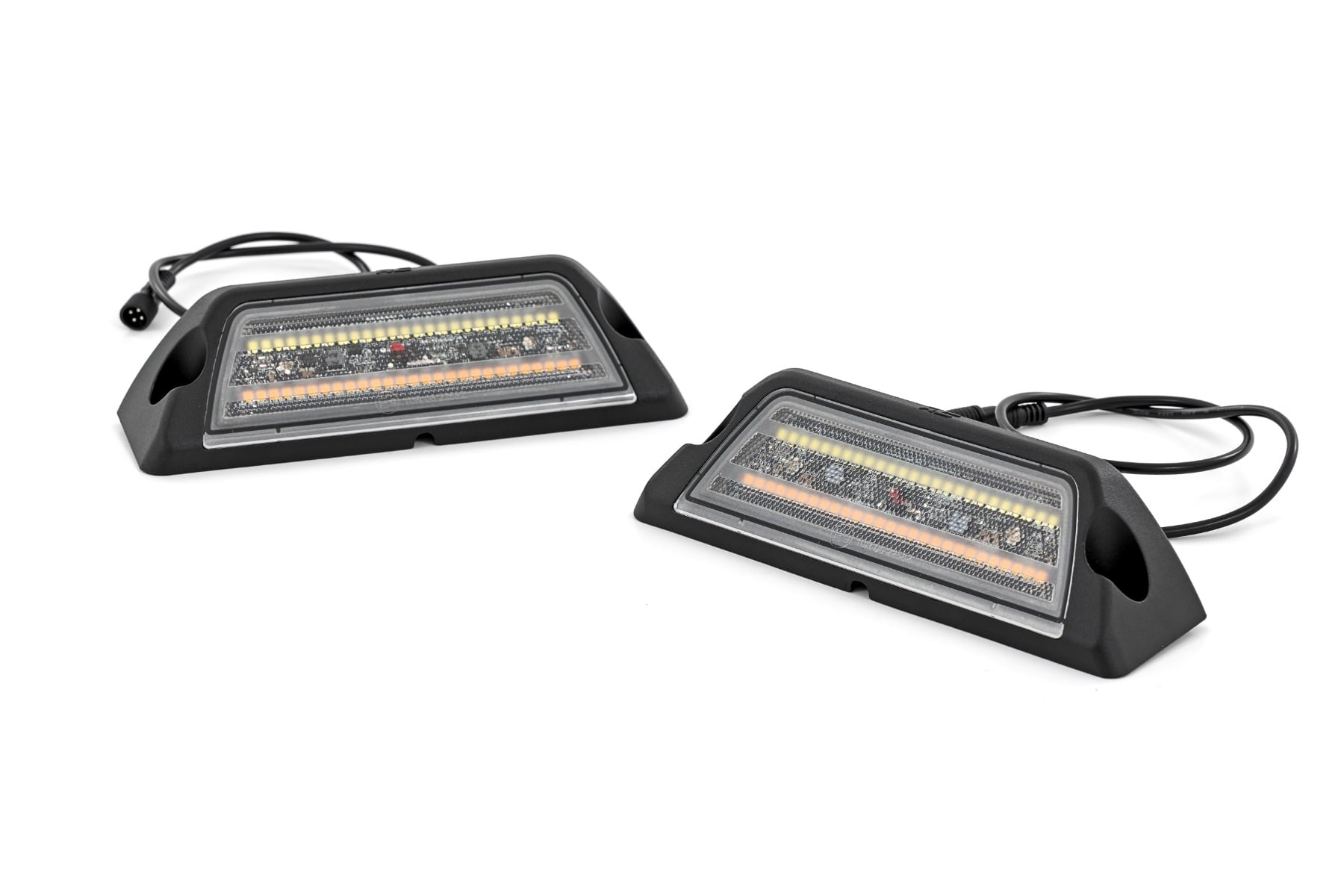 6 Inch LED Angled Light Pods | White/Amber | Pair — view 2