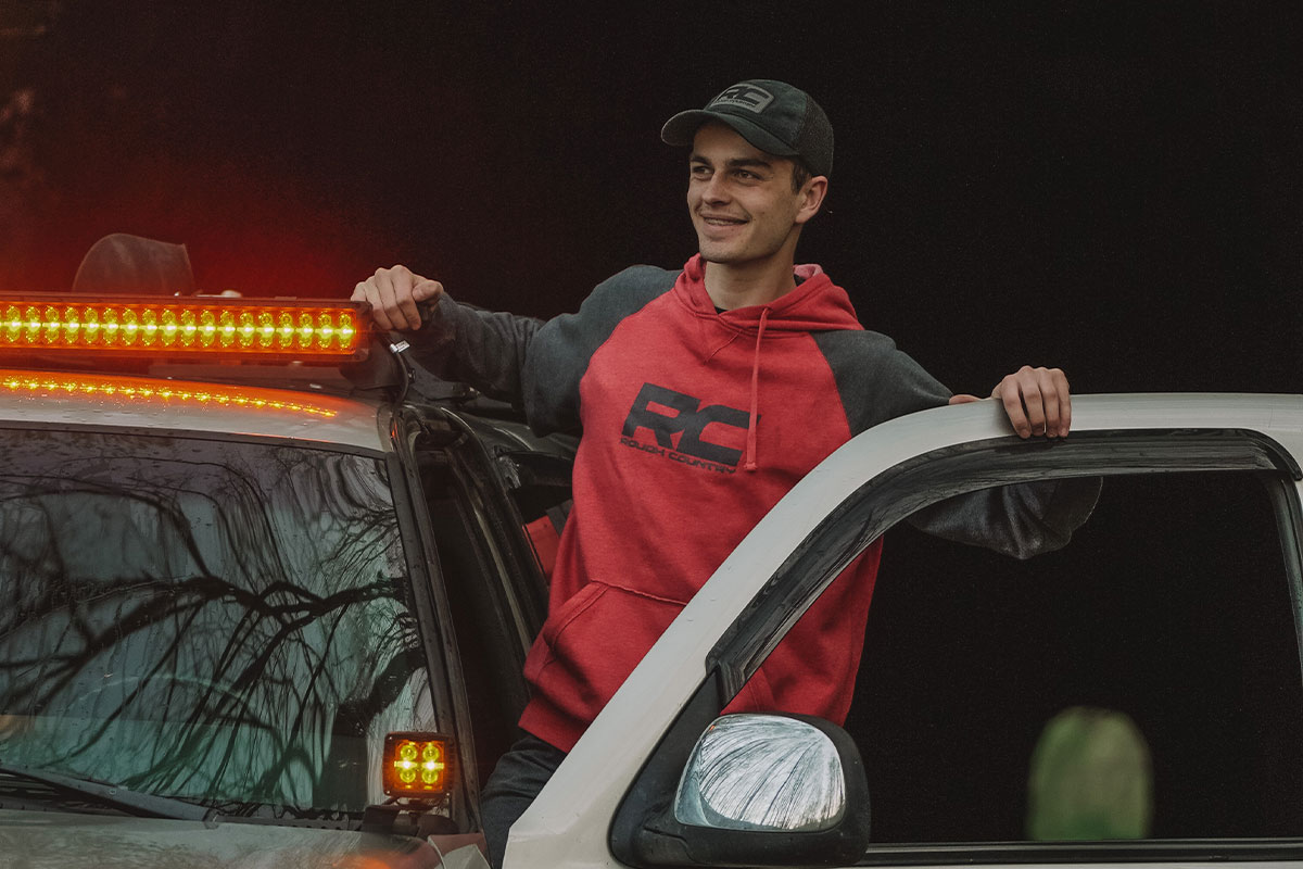 Rough Country Hoodie | Heater | Red/Gray | 3XL — view 5