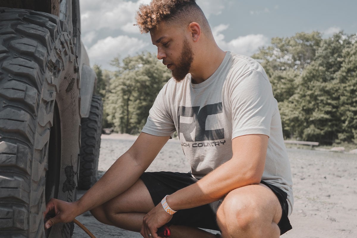 Rough Country T-Shirt | Logo | Grey | MD view 4