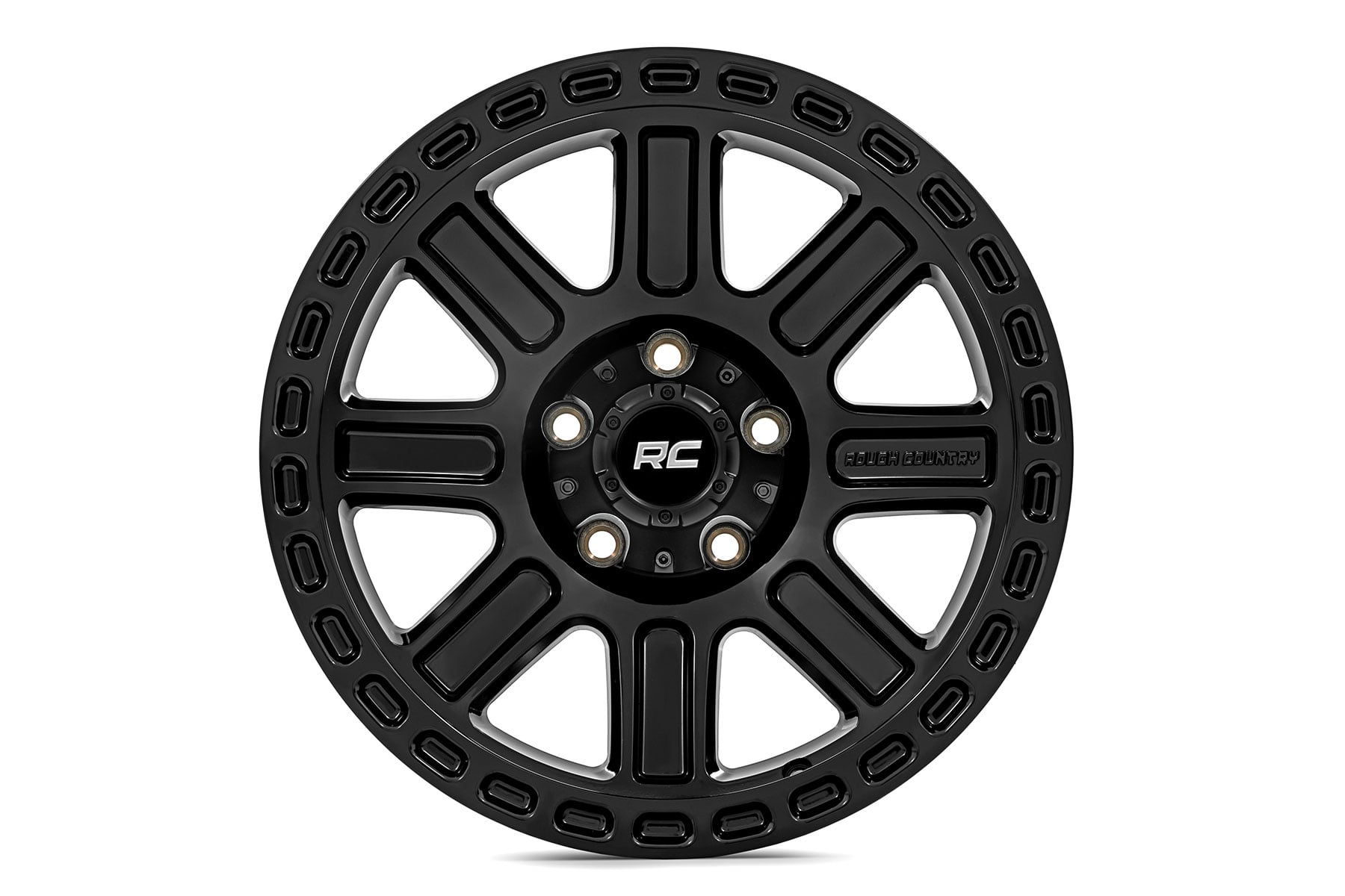 Rough Country 84 Series Wheel | One-Piece | Gloss Black | 15x8 | 5x5.5 | -19mm — view 2
