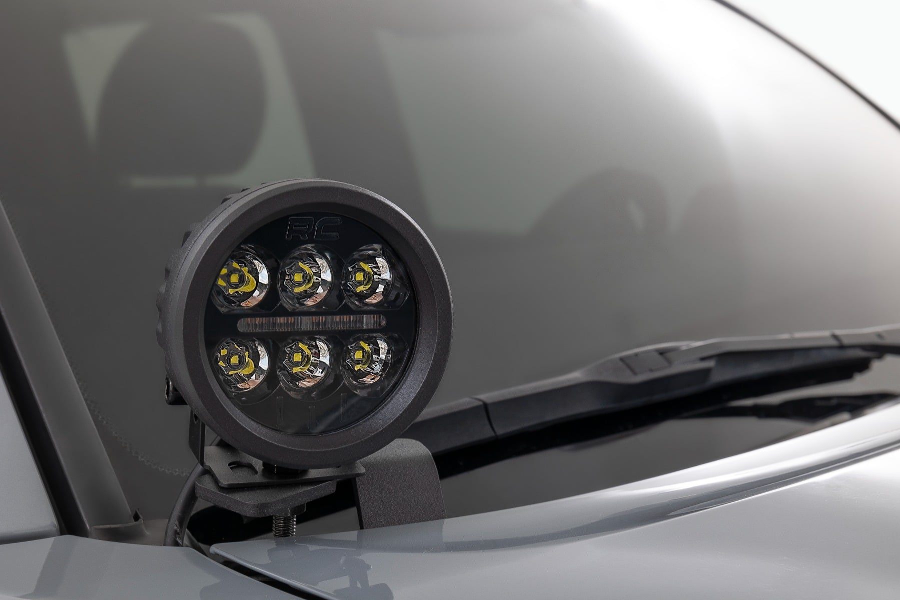 LED Light Kit | Ditch Mount | 2" Black Pair | Flood | Toyota Tacoma (16-23) — view 2