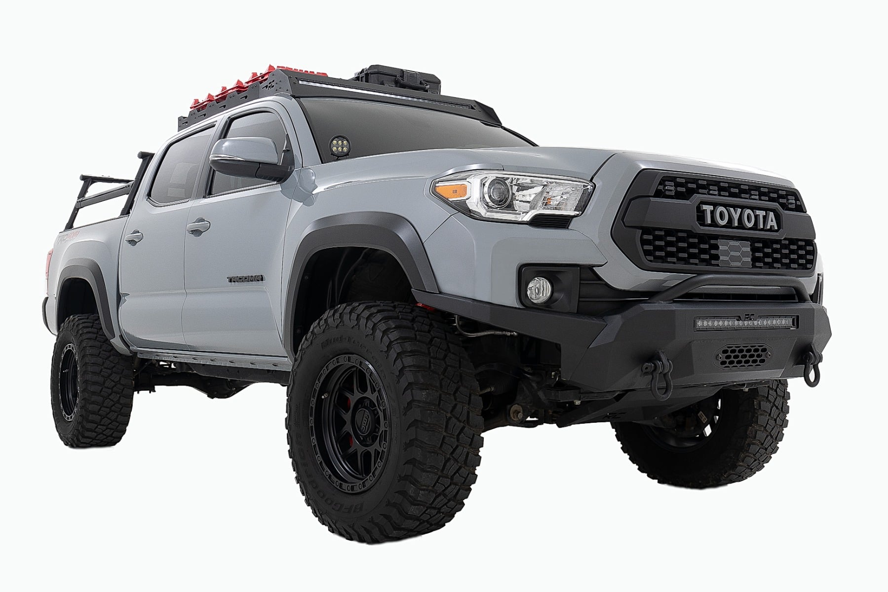 LED Light Kit | Ditch Mount | Black Series Round | 3.5 Inch | Amber DRL | Toyota Tacoma (16-23) — view 3