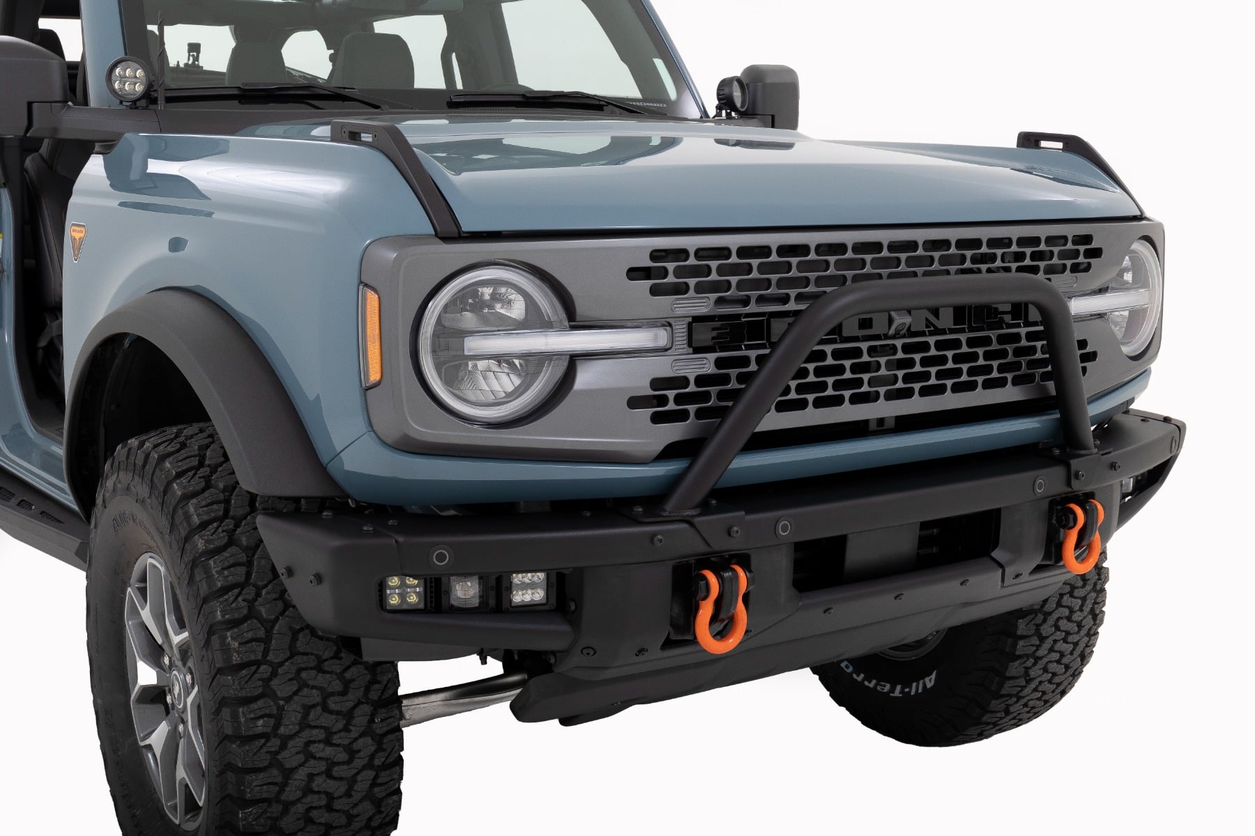 Safari Bar | 3.5" Round LED (Quad) | Black | Amber DRL | OE Modular Steel | Ford Bronco (21-26) — view 6
