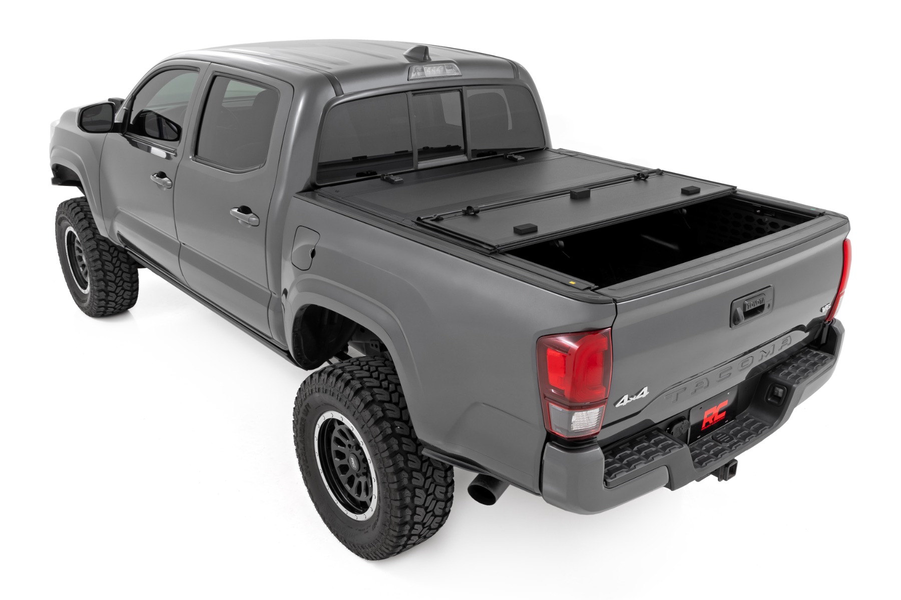 Hard Tri-Fold Flip Up Bed Cover | 5' Bed | Toyota Tacoma 2WD/4WD (2005-2015) view 4