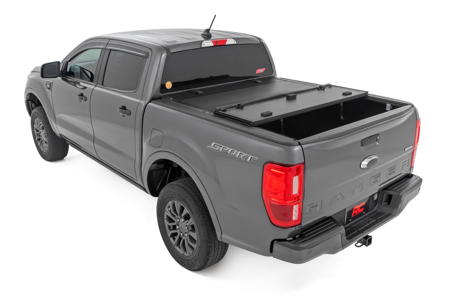 Hard Tri-Fold Flip Up Bed Cover | 5' Bed | Ford Ranger 2WD/4WD (2019-2023) view 4