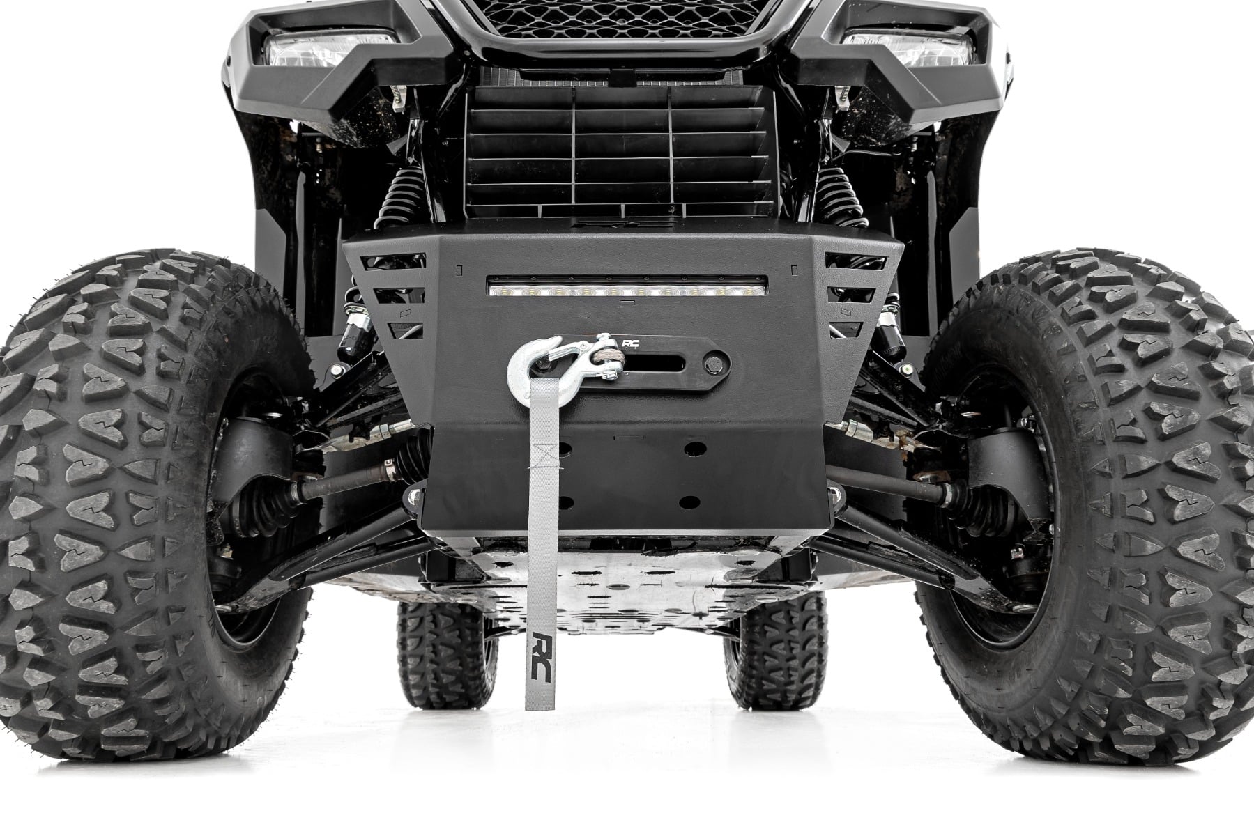 Winch Plate | 10" Black Slimline | Honda Pioneer 520 view 3