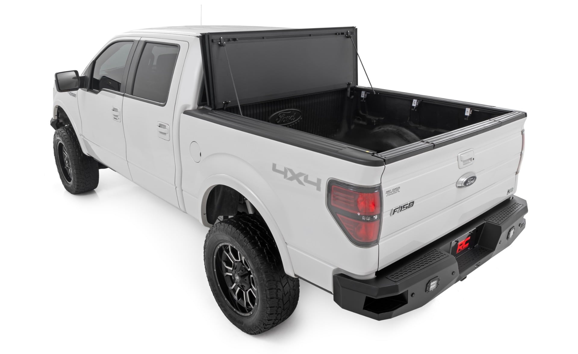 Hard Tri-Fold Flip Up Bed Cover | 5'7" Bed | Ford F-150 2WD/4WD (2004-2014) view 5