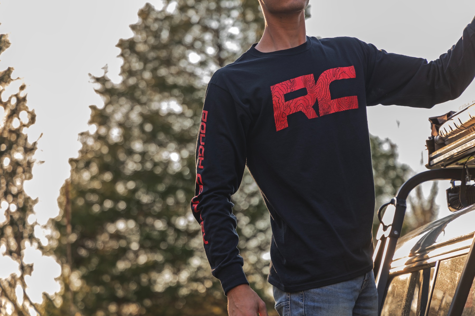Rough Country Long Sleeve | RC Tread Sleeve | Black| XL — view 4