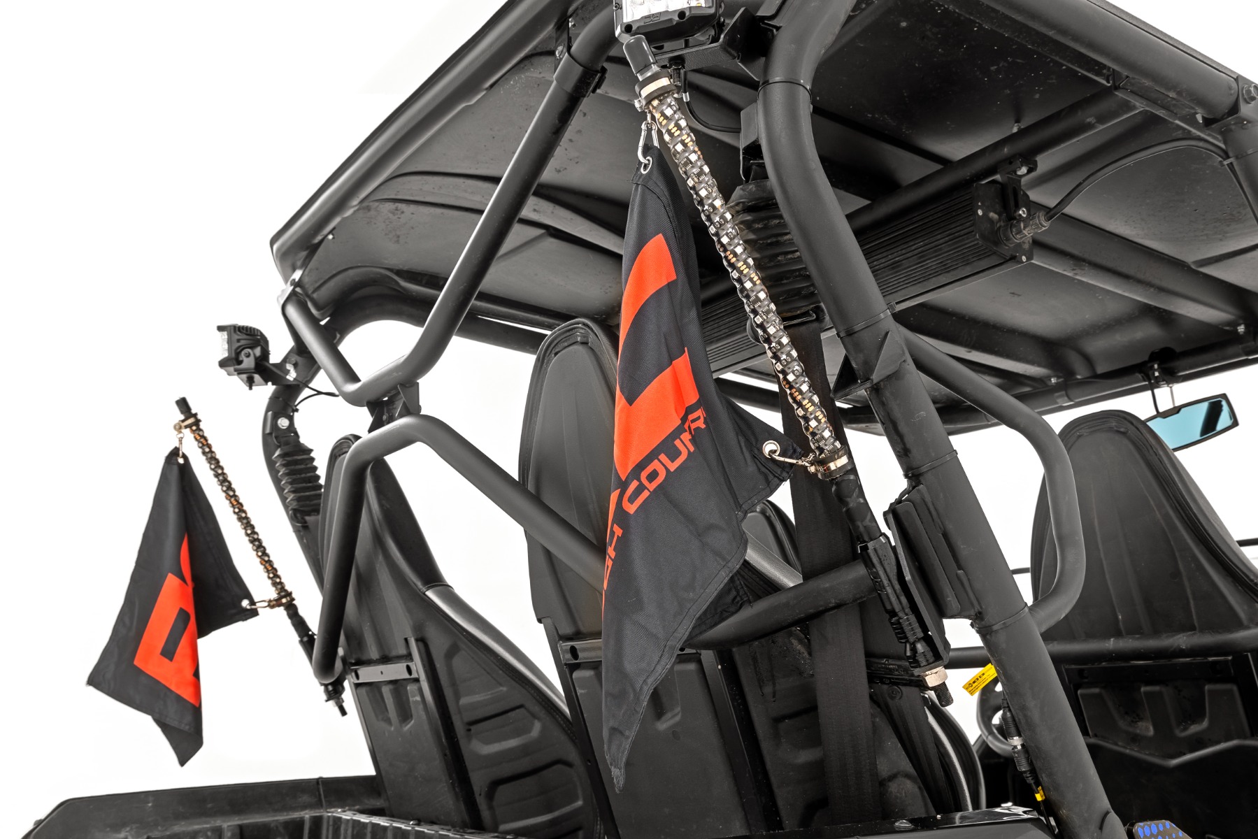 Whip Mount | Cage | 4' Multl-Color LED Whip Pair | Kawasaki Teryx4 800 view 2