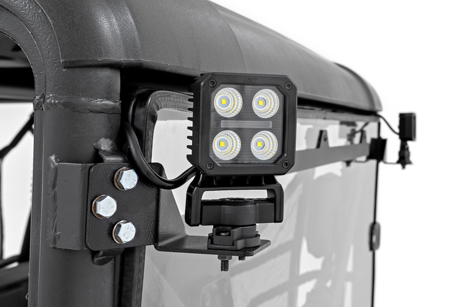LED Light Kit | Rear Mount | 2" Black Pair | Amber DRL | CFMOTO UFORCE 1000 — view 4