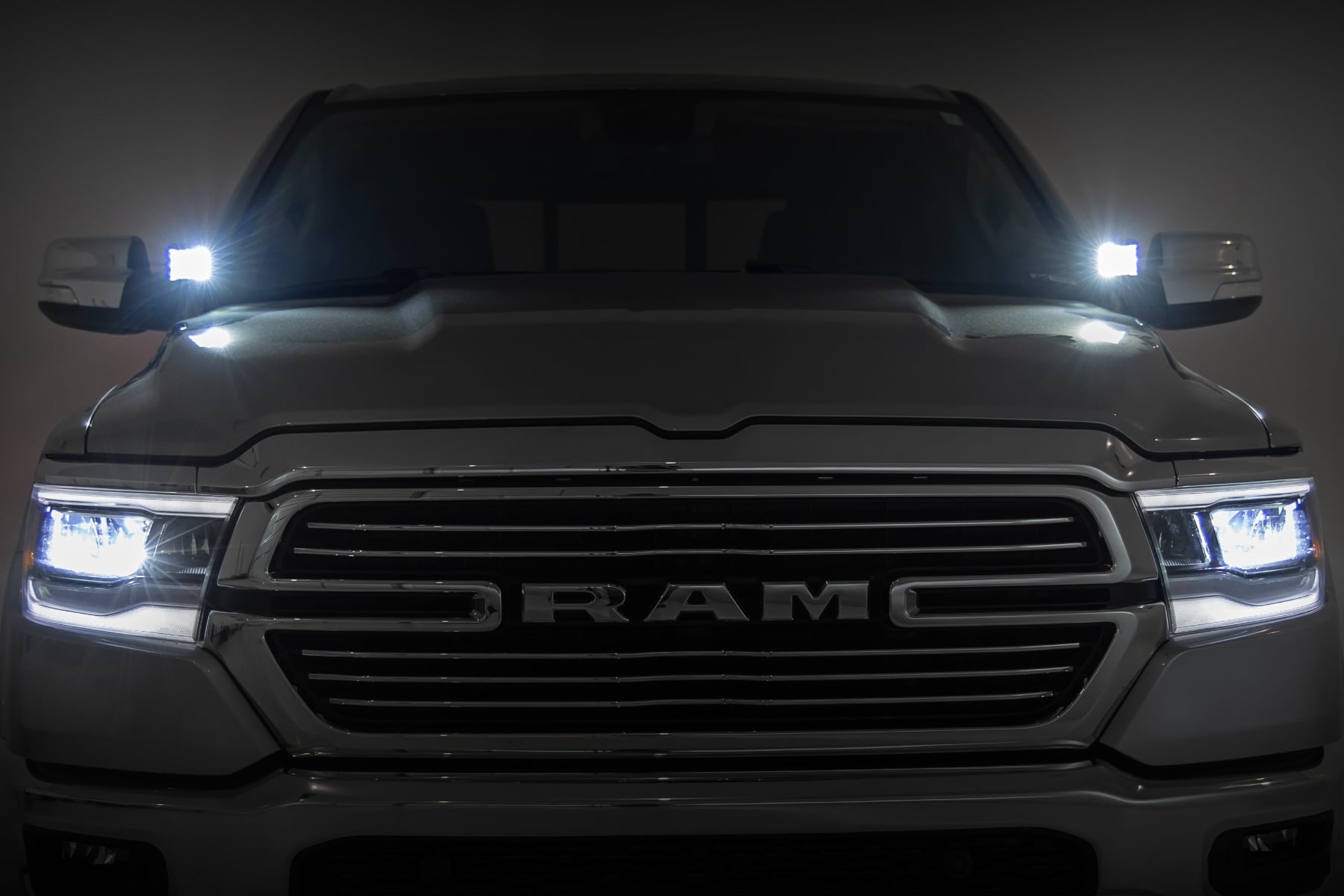 LED Light Kit | Ditch Mount | 2" Black Pair | Flood | Ram 1500 2WD/4WD (19-26) view 4
