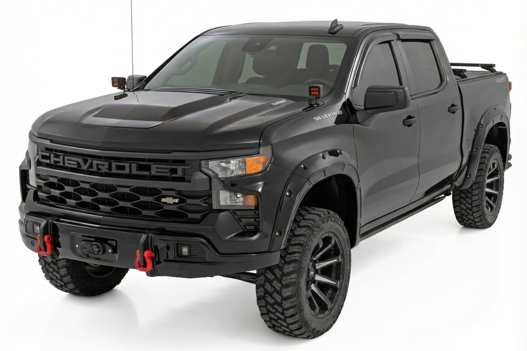 Front FXS Bumper | 12000S | GB8 Mosaic Black | Chevy Silverado 1500 (23-26) — view 3