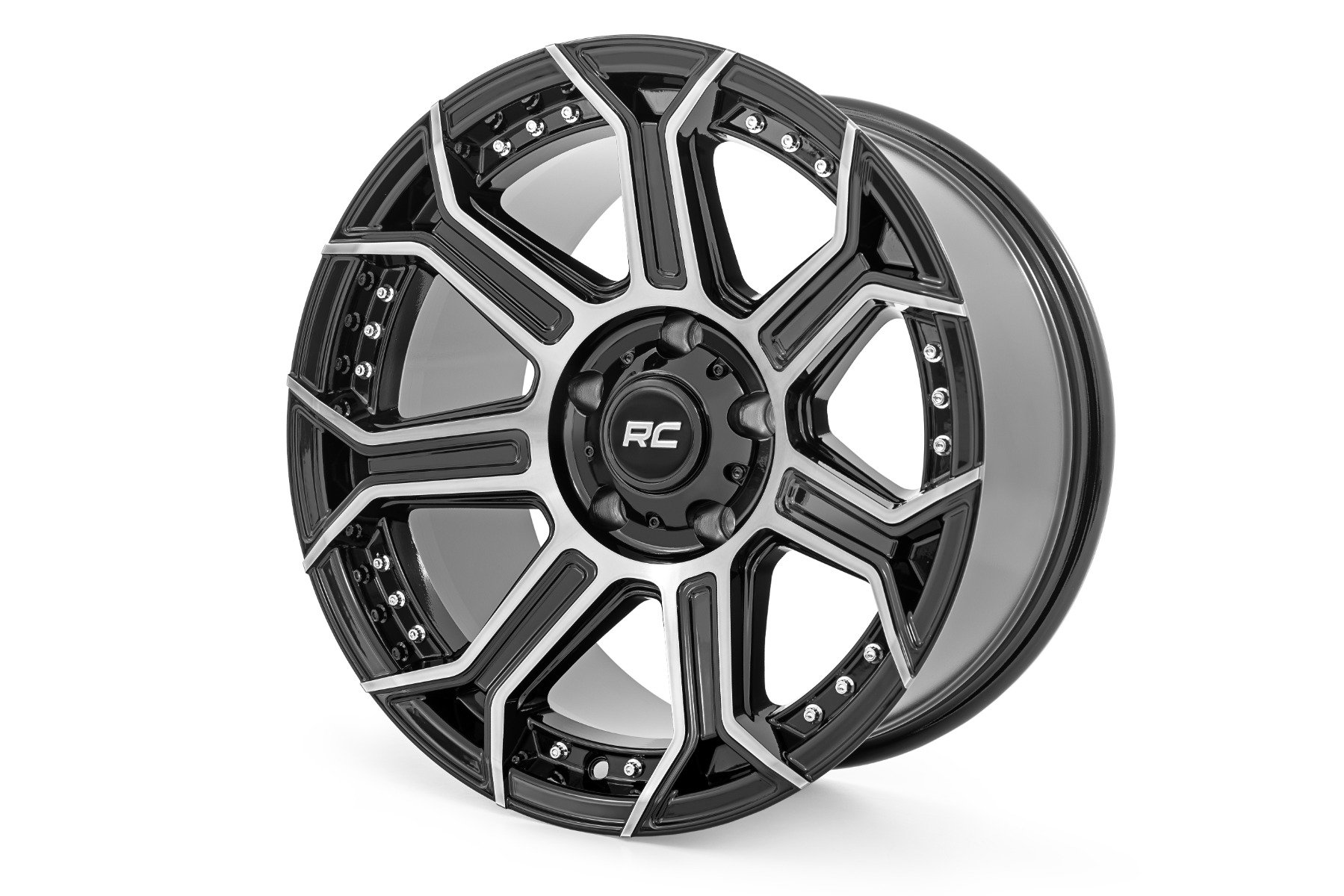 Rough Country 89 Series Wheel | One-Piece | Black Machined