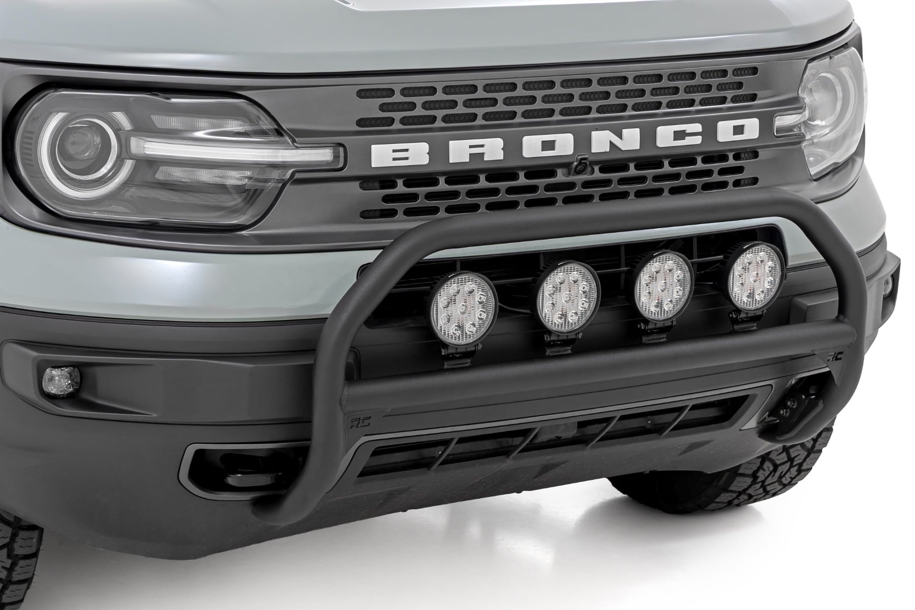 Nudge Bar | w/ Tow Hooks | 20 Inch Black Single Row LED | Ford Bronco Sport (21-24) — view 2