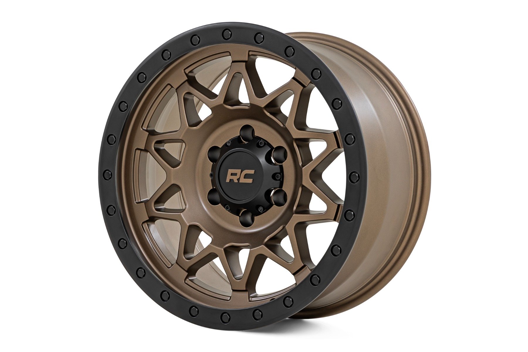 【RILY】 Rough Country 78 Series Wheel | Simulated Beadlock | Bronze