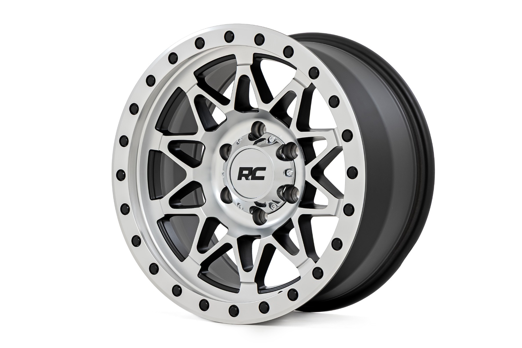 Rough Country 78 Series Wheel | Simulated Beadlock | Full Machine | 17x8.5 | 6x5.5 | +0mm