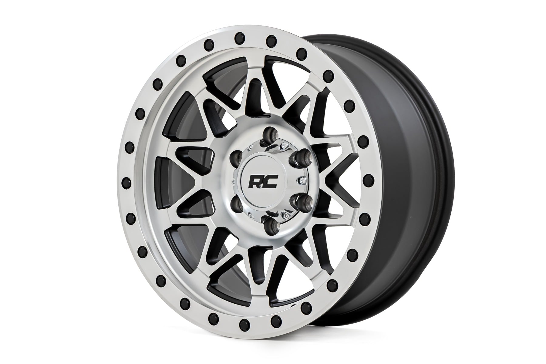 Rough Country 78 Series Wheel | Simulated Beadlock | Full Machine | 18x9 | 6x5.5 | -12mm