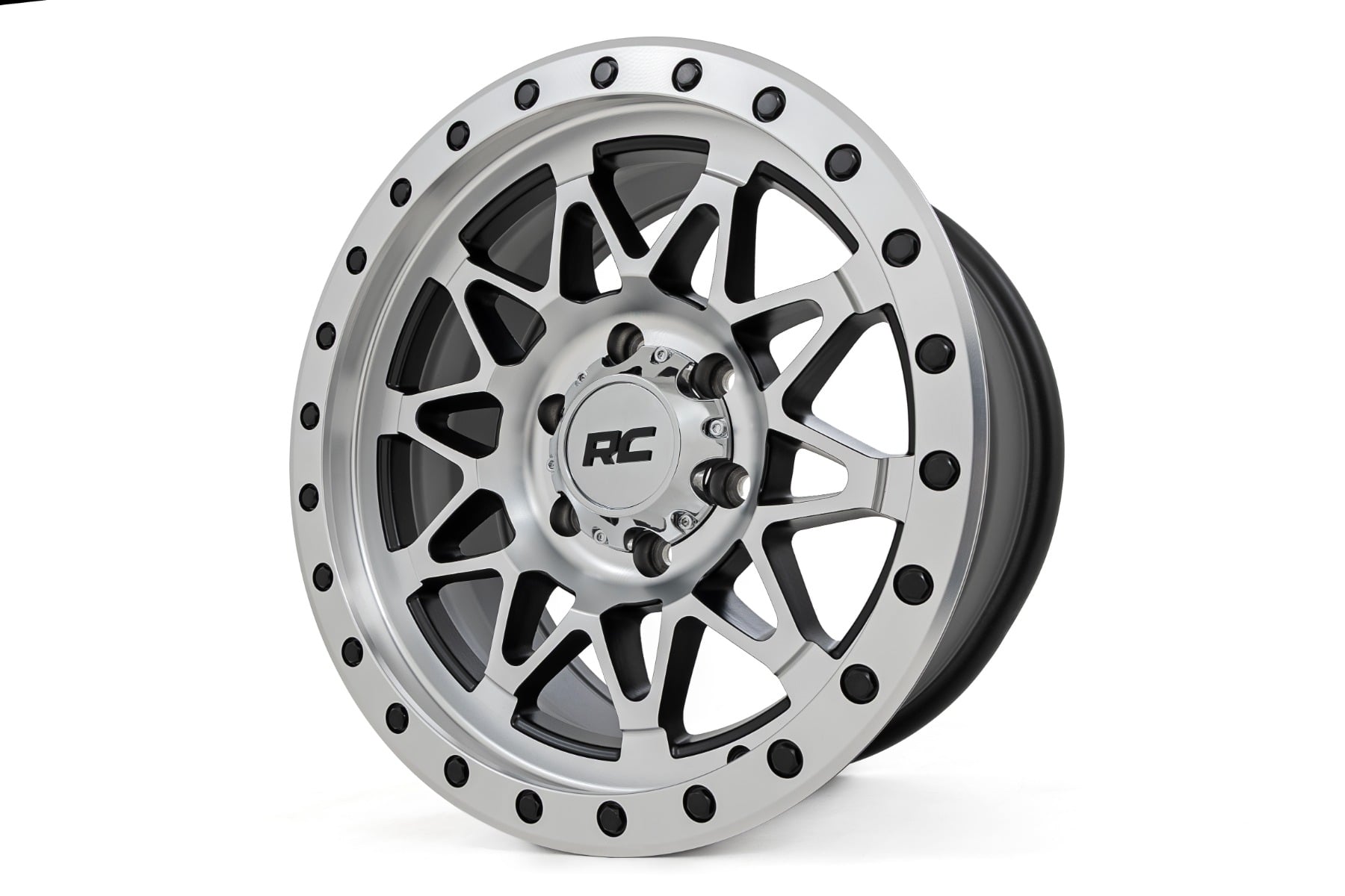 Rough Country 78 Series Wheel | Simulated Beadlock | Full Machine | 17x8.5 | 6x5.5 | +0mm — view 3