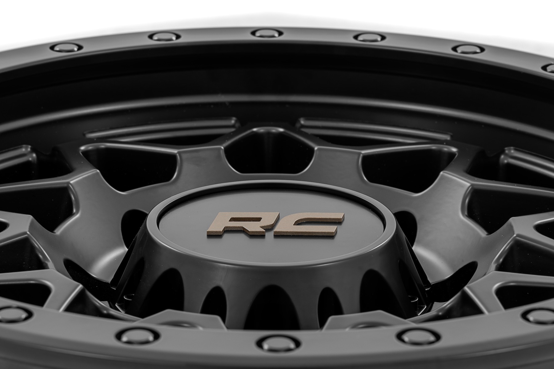 Rough Country 78 Series Wheel | Simulated Beadlock | Black