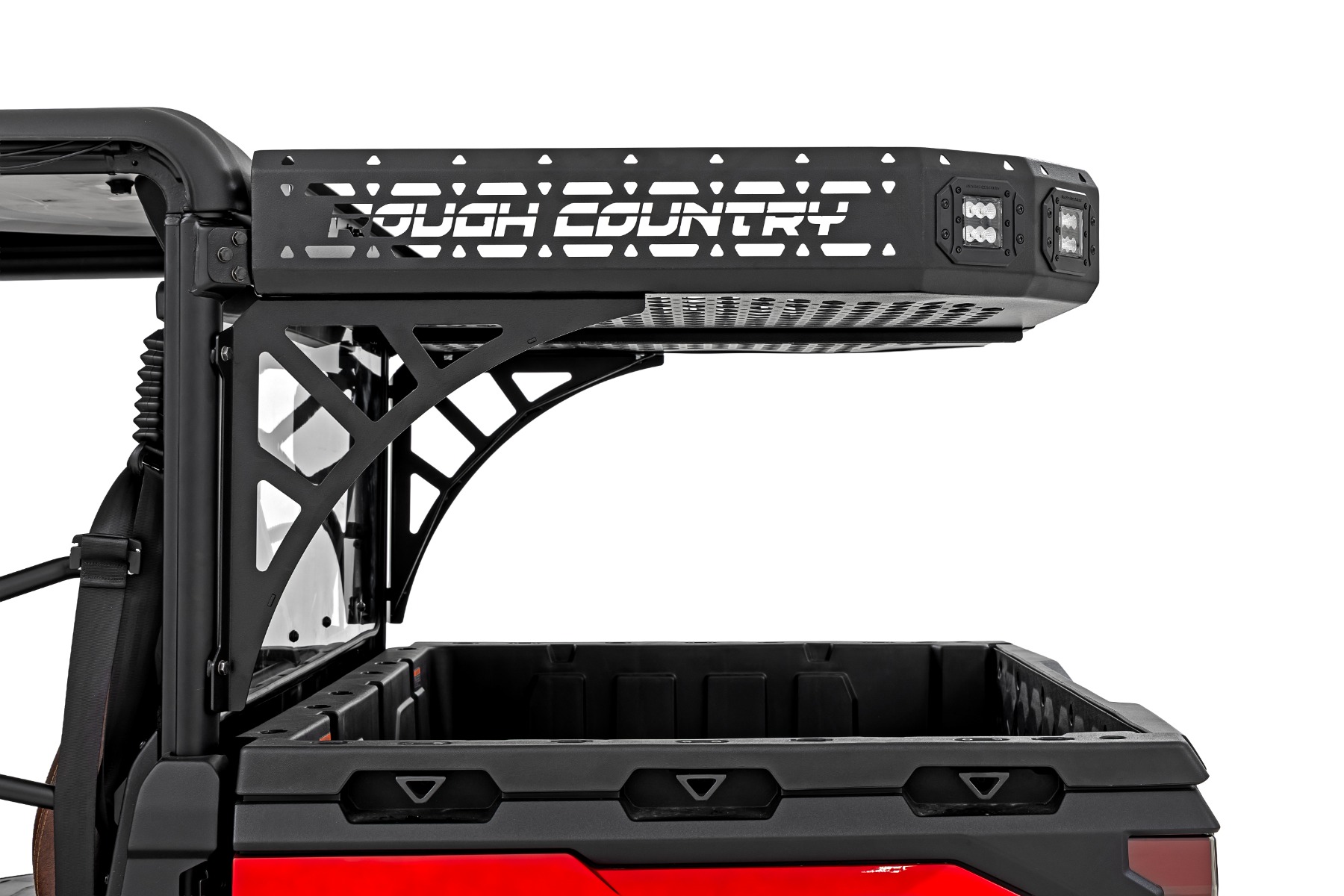 Cargo Rack | Dual 2" Black LED Pairs | Flush Mount | CFMOTO U10 1000 PRO — view 5