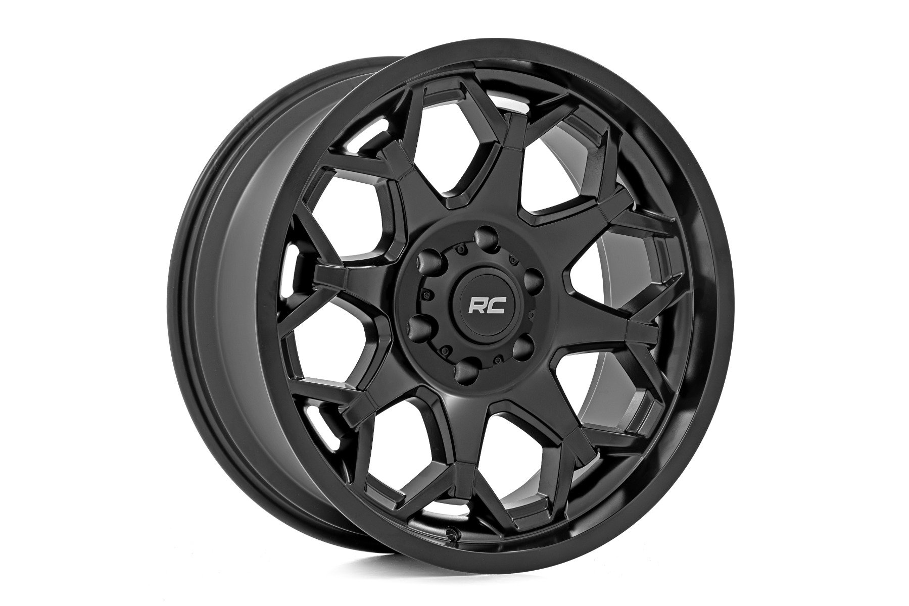 Rough Country 80 Series Wheel | One-Piece | Semi Gloss Black
