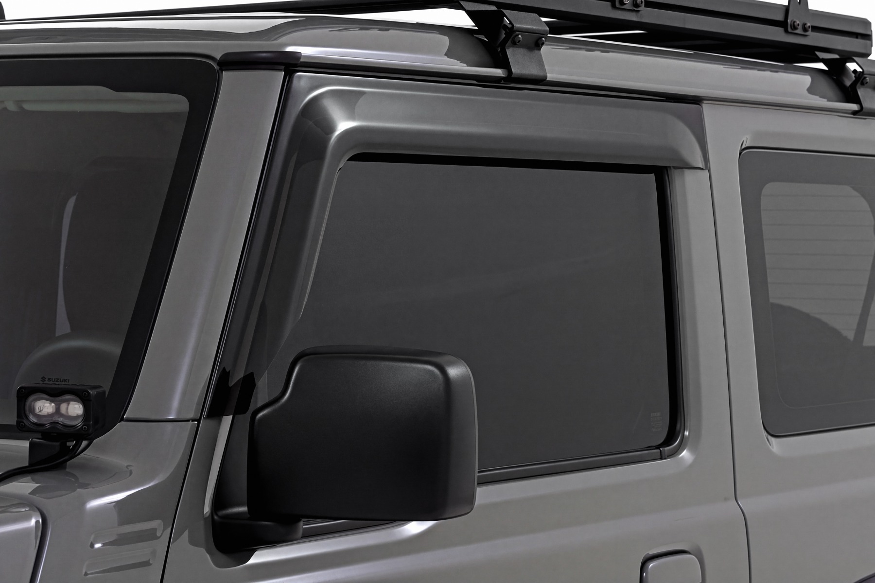 Rough Country Impact Resistant Side Window Deflectors | Tape On Rain Guard | Suzuki Jimny 3 Door (2018-2026)