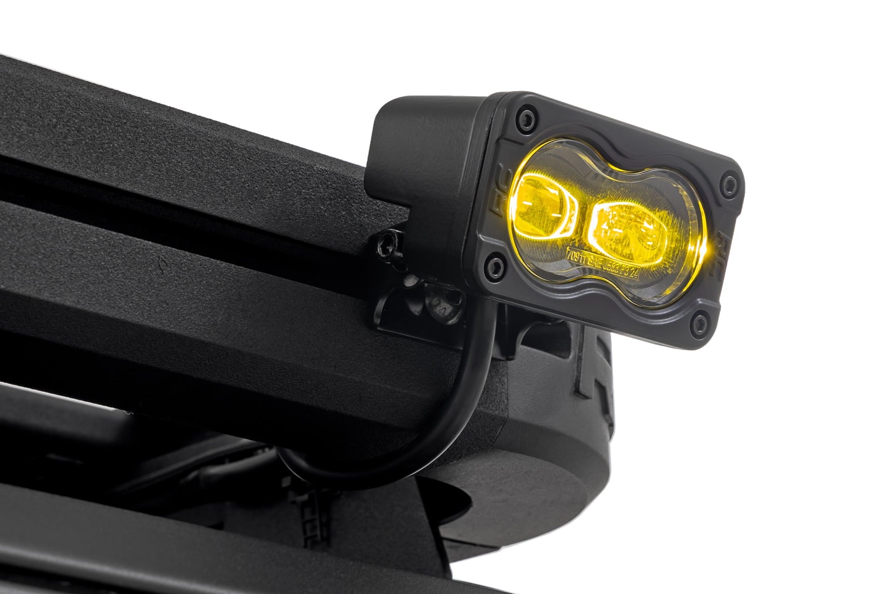 3x1.75 Inch Black Series | Yellow | LED Slim Aux | SAE Fog | Pair — view 4