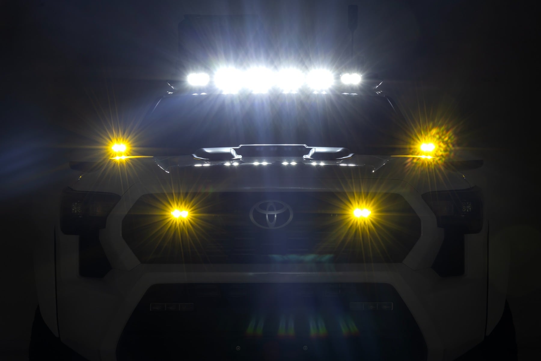 3x1.75 Inch Black Series | Yellow | LED Slim Aux | SAE Fog | Flush Mount | Pair — view 5