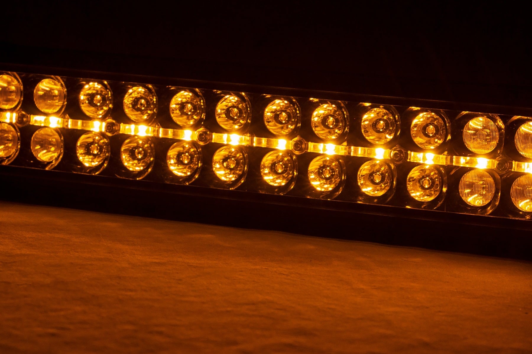 30 Inch Black Series LED Light Bar | Curved | Dual Row | Amber DRL view 2
