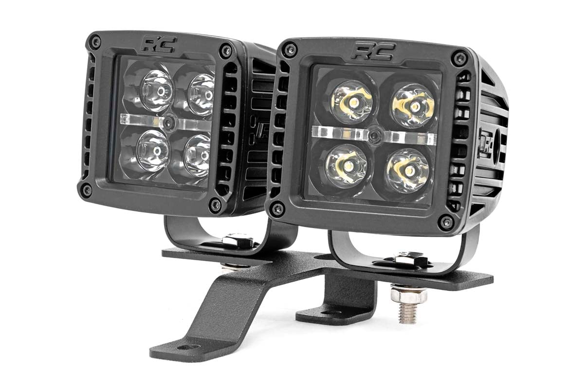 Quad LED Light Kit | Cowl Mount | 2" Black Pairs | Spot | Jeep Gladiator JT/Wrangler JL (18-26) — view 2