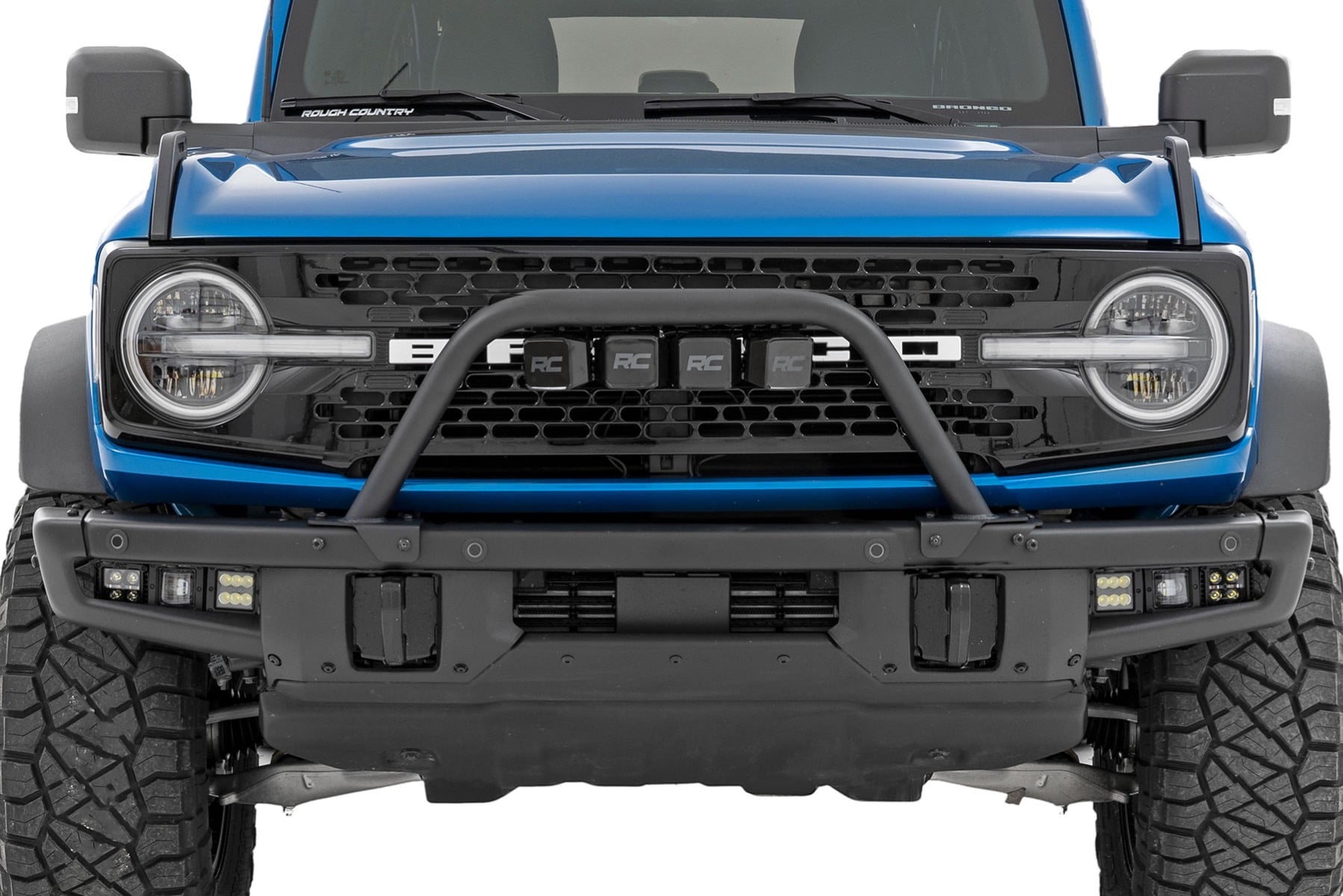 Safari Bar | 3" OSRAM (Quad) | Wide | OE Modular Steel | Ford Bronco (21-26) — view 3