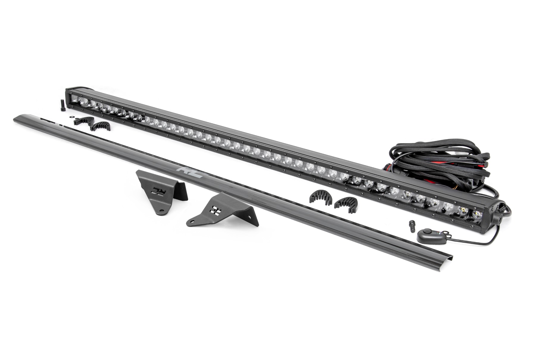 LED Light Kit | Upper Windshield | 40" Black Single Row | Ford Bronco (21-26) view 2