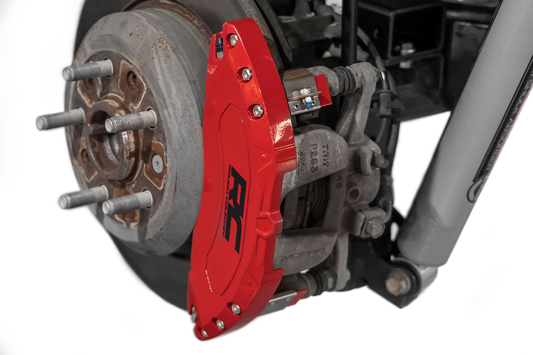 Caliper Covers | Rear | Red | Mech Brake | Ford Expedition/F-150/Raptor — view 4