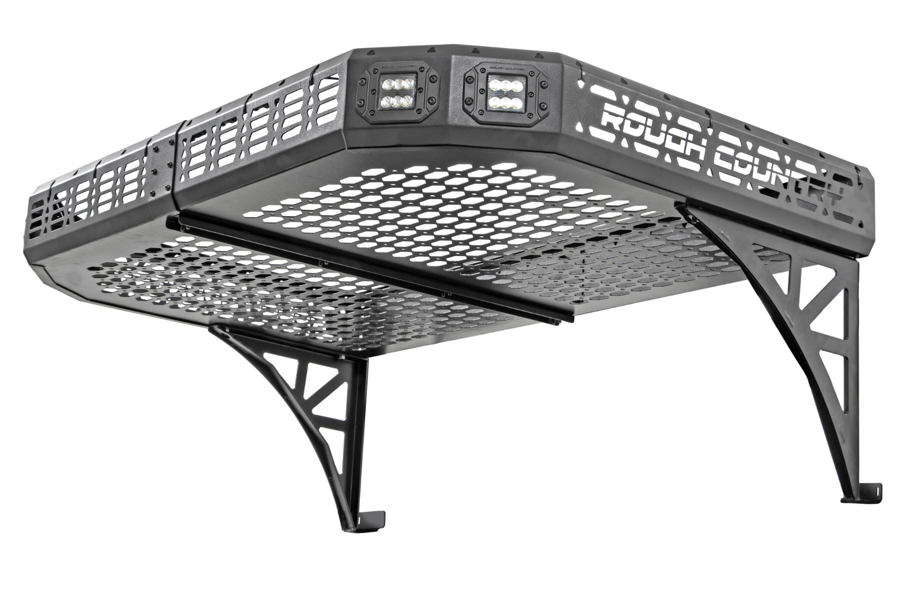 Cargo Rack | Dual 2" Black LED Pairs | Flush Mount | CFMOTO UFORCE 1000 — view 4