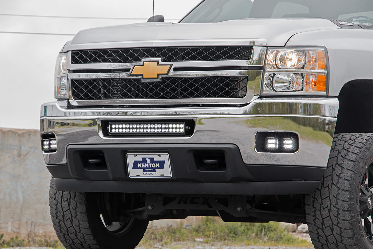 elf bar vape uk 80W LED Pods w/ Foglight Location Bracket/Wirings for 14-15 Chevy Silverado  1500