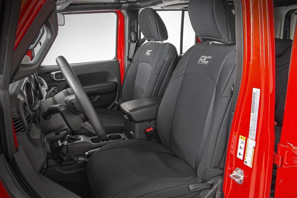 Seat Covers | Front and Rear w/ Armrest | Jeep Wrangler Unlimited 4WD (18-26) — view 2