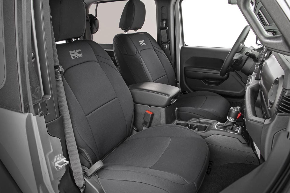 Seat Covers | Front and Rear w/ Armrest | Jeep Wrangler Unlimited 4WD (18-26) — view 4