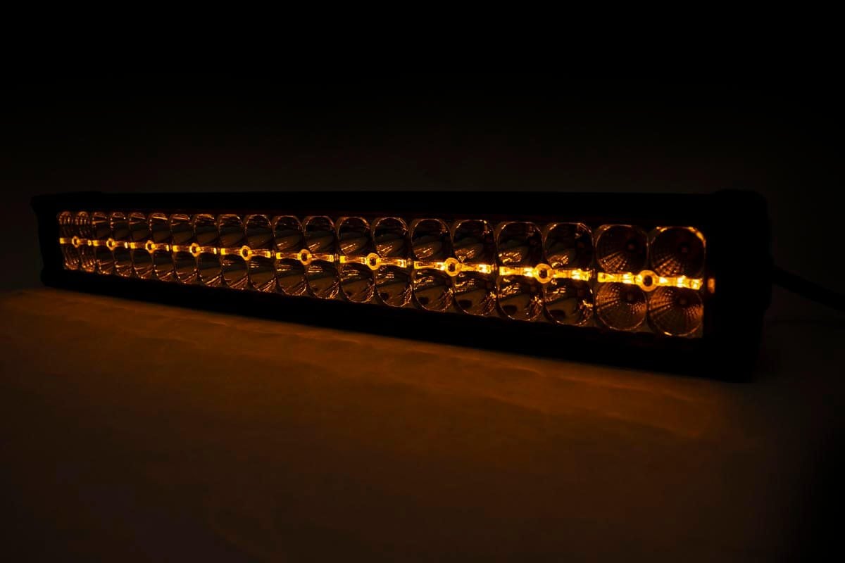 20 Inch Chrome Series LED Light Bar | Dual Row | Amber DRL — view 3