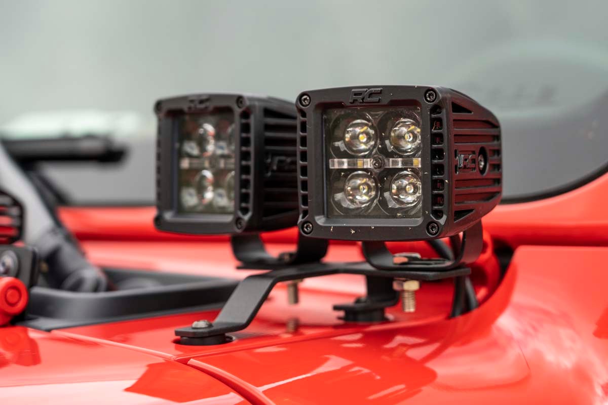 LED Light Kit | Quad | Cowl Mount | 2" Black | White DRL | Jeep Gladiator JT/Wrangler JL (18-26) — view 3