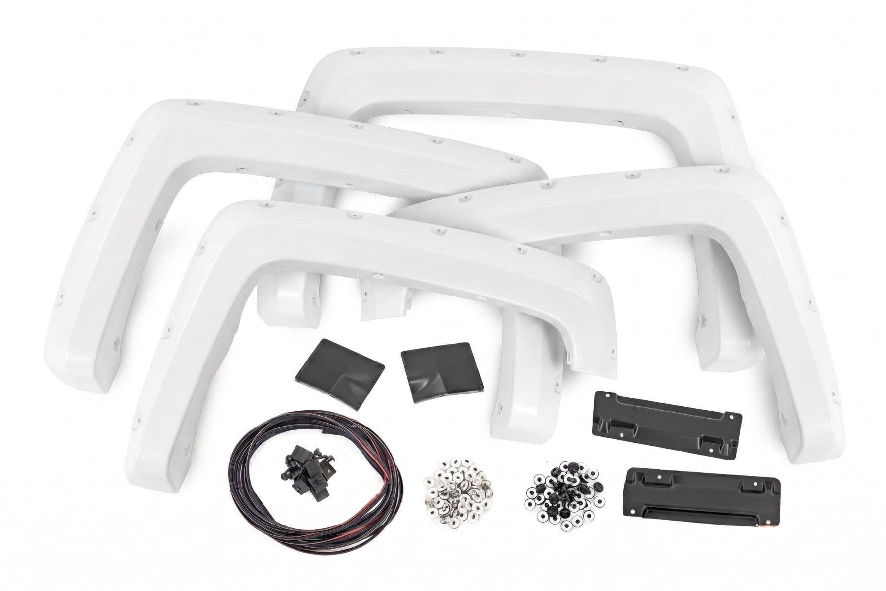 Pocket Fender Flares | 6'7" & 8' Bed | GAZ Summit White | Chevy Silverado 1500 (14-18)/2500HD (15-19) view 3