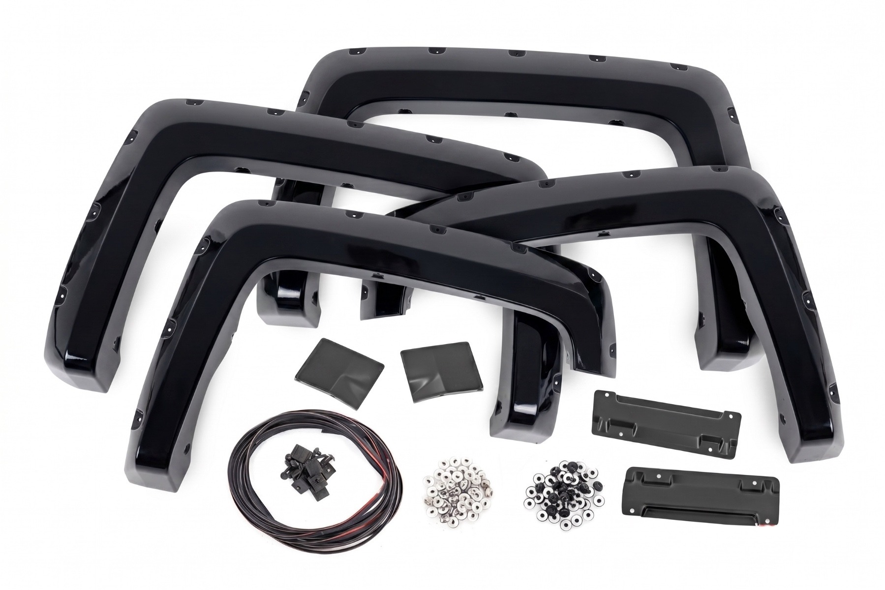 Pocket Fender Flares | 6'7" & 8' Bed | GB8 Mosaic Black | Chevy Silverado 1500 (14-18)/2500HD view 3