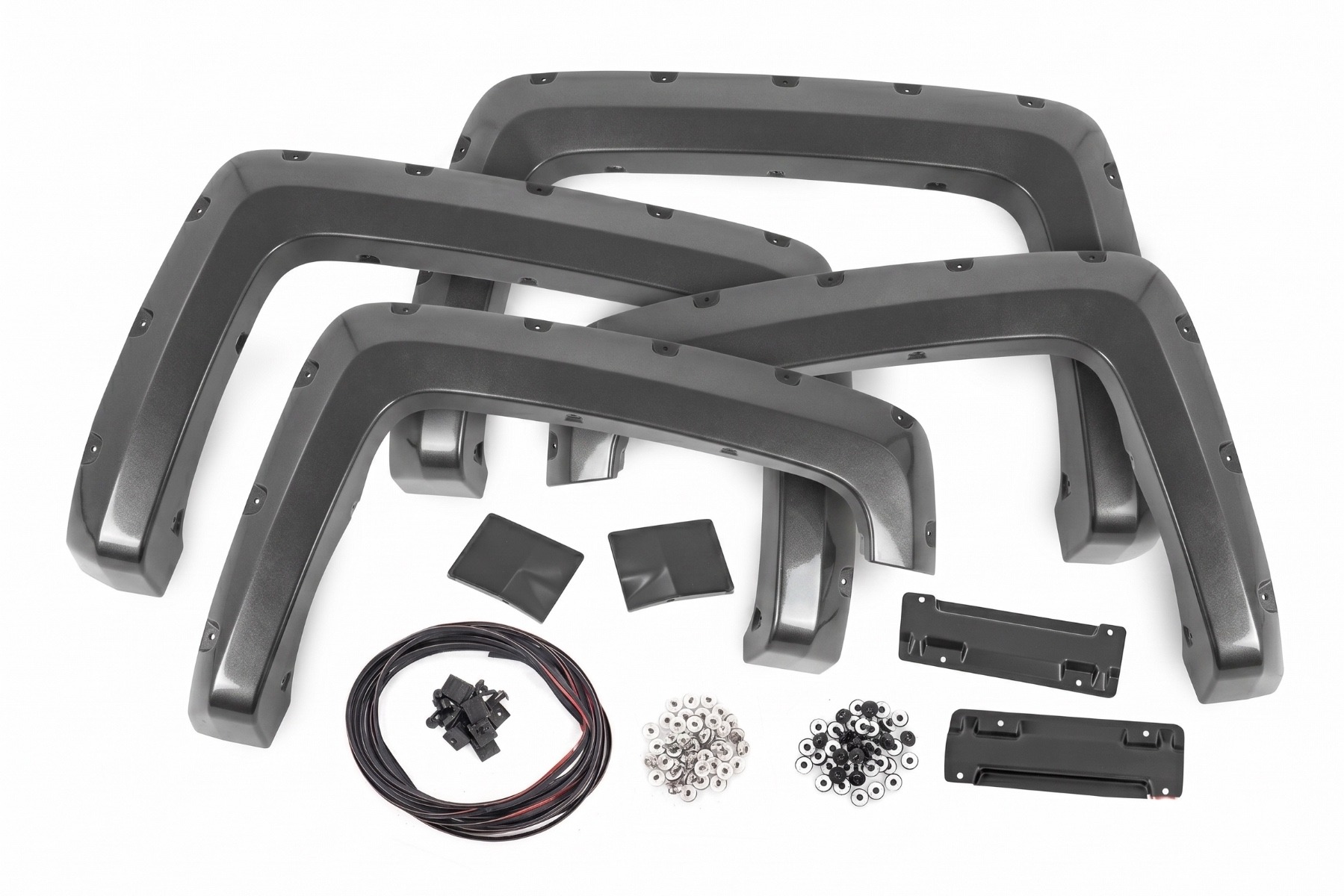 Pocket Fender Flares | 6'7" & 8' Bed | GJI Shadow Gray | Chevy Silverado 1500 (14-18)/2500HD — view 3