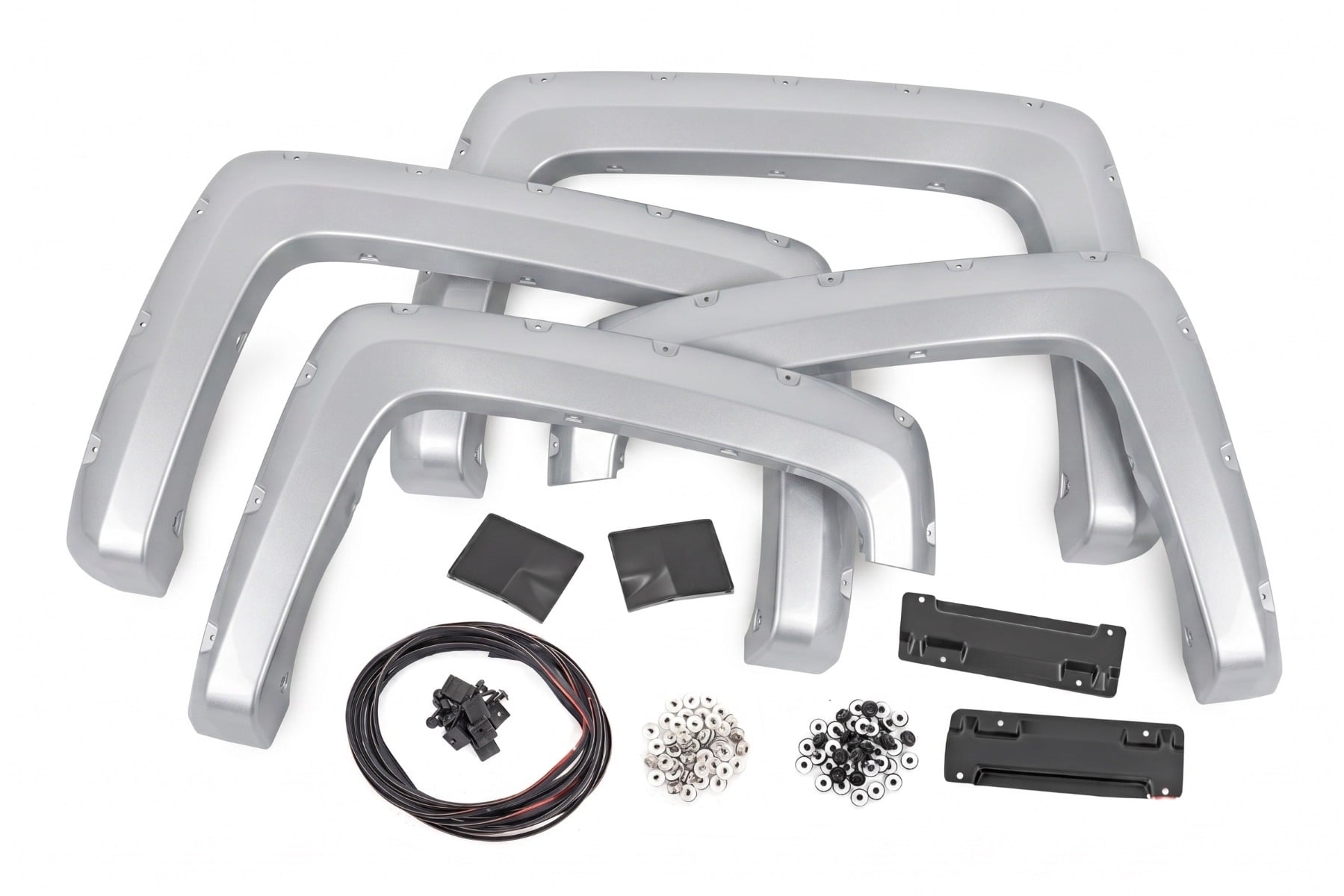 Pocket Fender Flares | 6'7" & 8' Bed | GAN Silver Ice Metallic | Chevy Silverado 1500 (14-18)/2500HD view 3