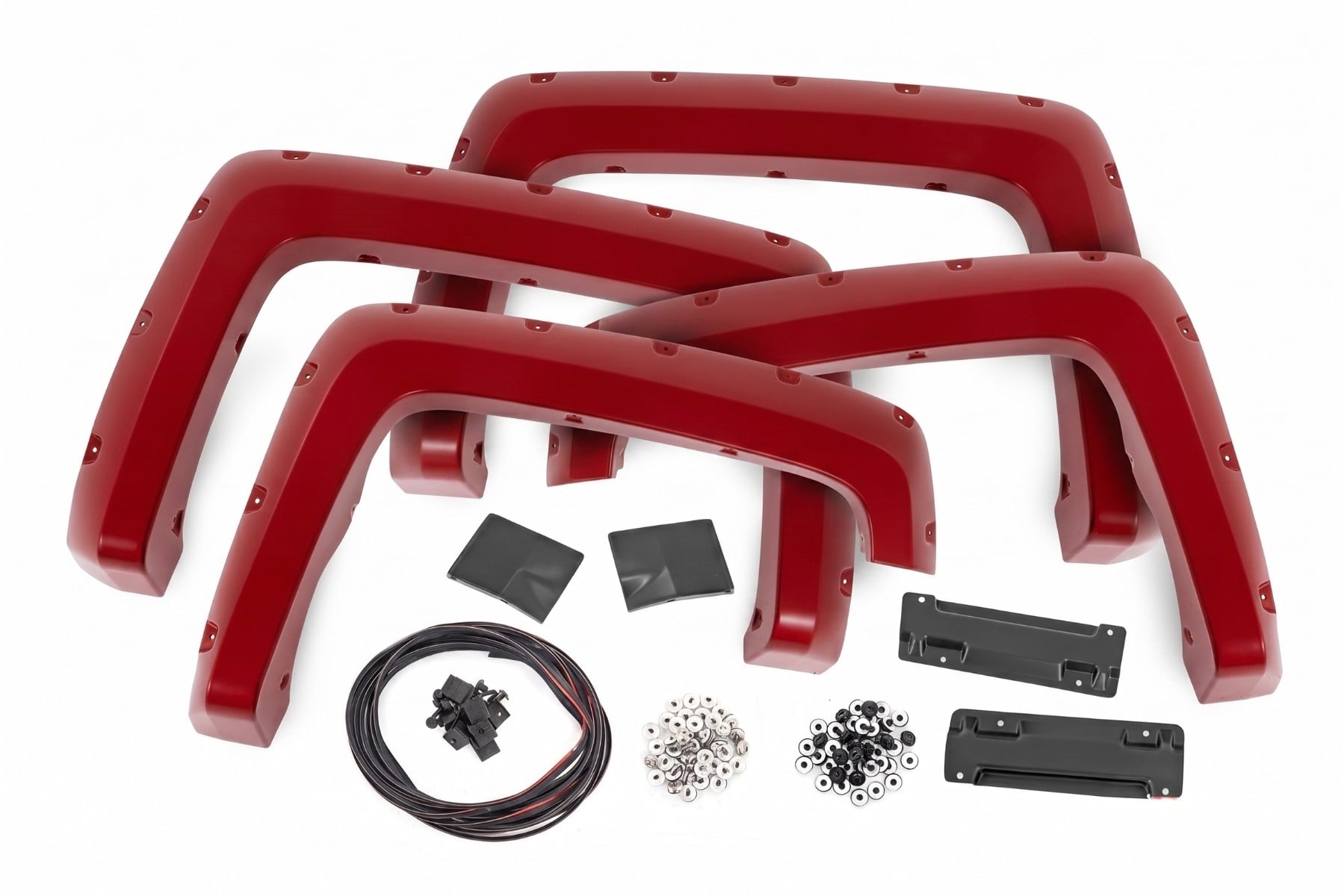 Pocket Fender Flares | 6'7" & 8' Bed | GCN Victory Red | Chevy Silverado 1500 (14-18)/2500HD view 3