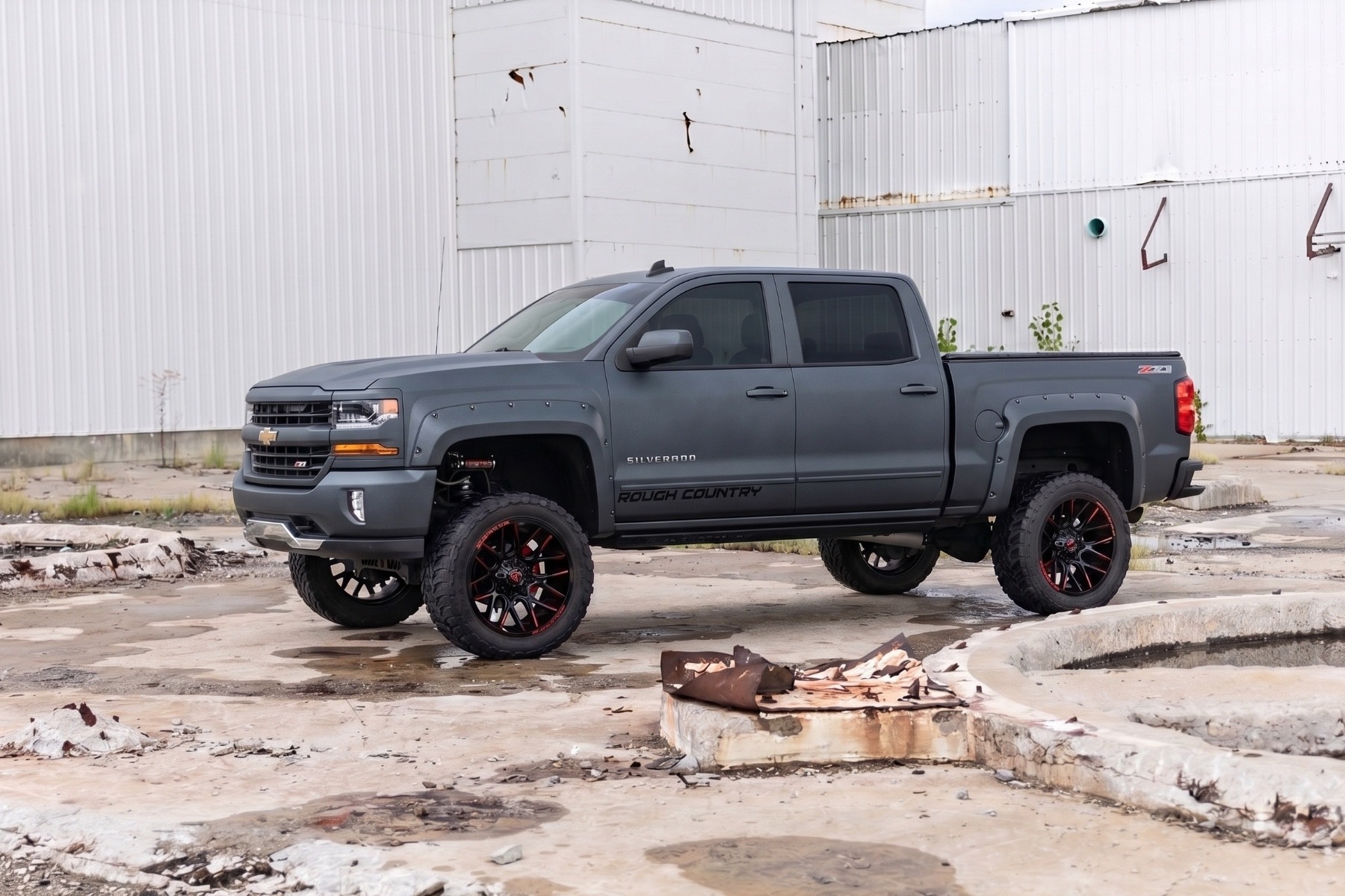 Pocket Fender Flares | 5'9" Bed | GPA Graphite | Chevy Silverado 1500 (14-18 & Classic) view 5