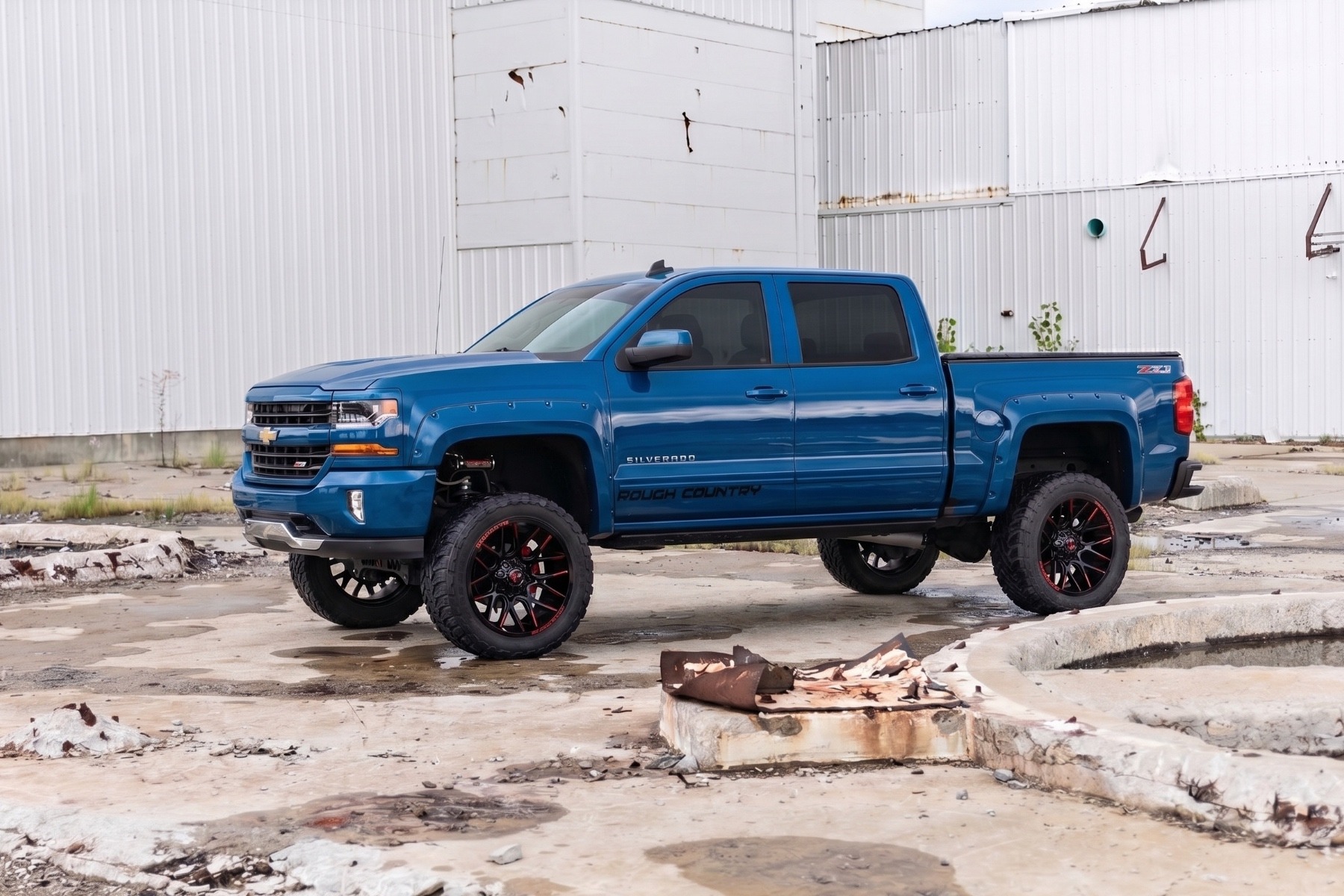 Pocket Fender Flares | 6'7" & 8' Bed | GA0 Northsky Blue | Chevy Silverado 1500 (14-18)/2500HD — view 5