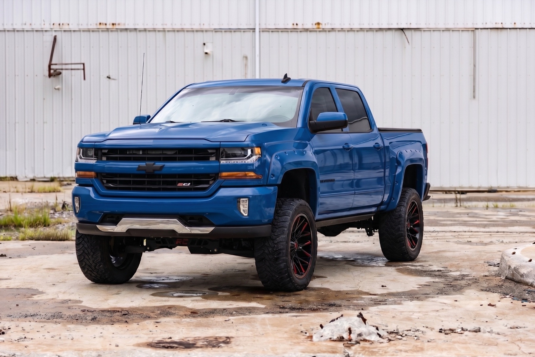 Pocket Fender Flares | 6'7" & 8' Bed | GA0 Northsky Blue | Chevy Silverado 1500 (14-18)/2500HD — view 4
