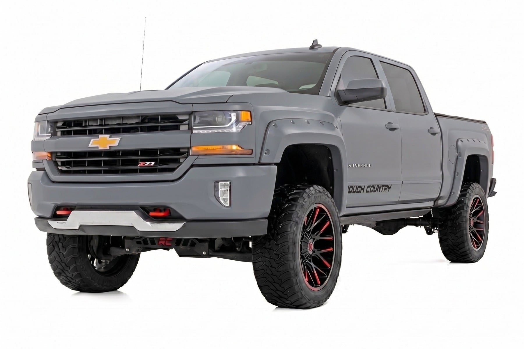 Pocket Fender Flares | 6'7" & 8' Bed | G1C Overcast | Chevy Silverado 1500 (14-18)/2500HD — view 2