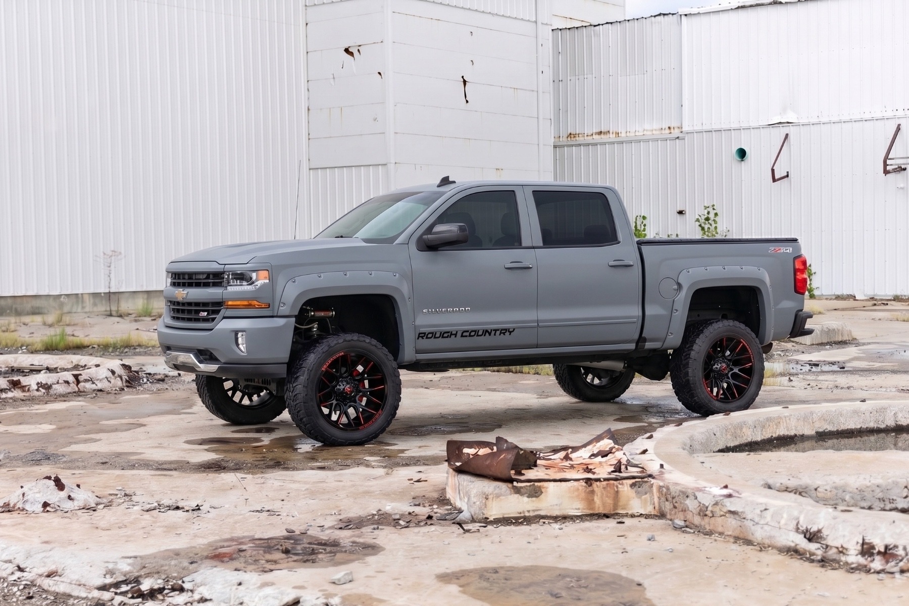 Pocket Fender Flares | 6'7" & 8' Bed | G1C Overcast | Chevy Silverado 1500 (14-18)/2500HD — view 5