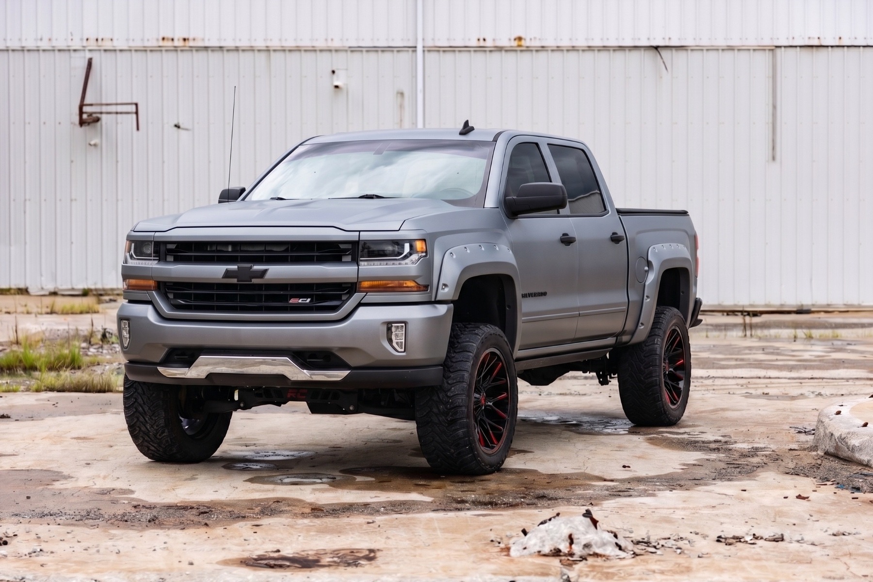 Pocket Fender Flares | 6'7" & 8' Bed | G9K Satin Steel | Chevy Silverado 1500 (14-18)/2500HD view 4